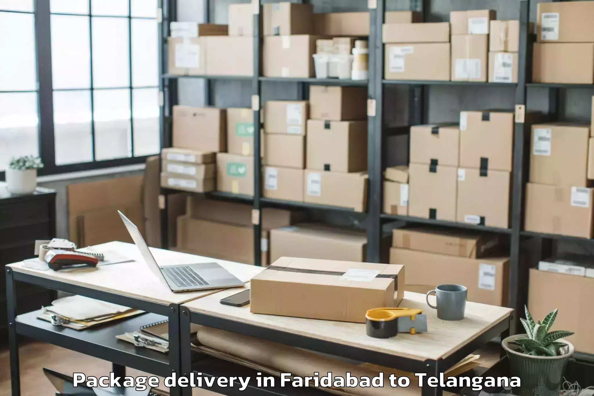 Quality Faridabad to Elkathurthi Package Delivery